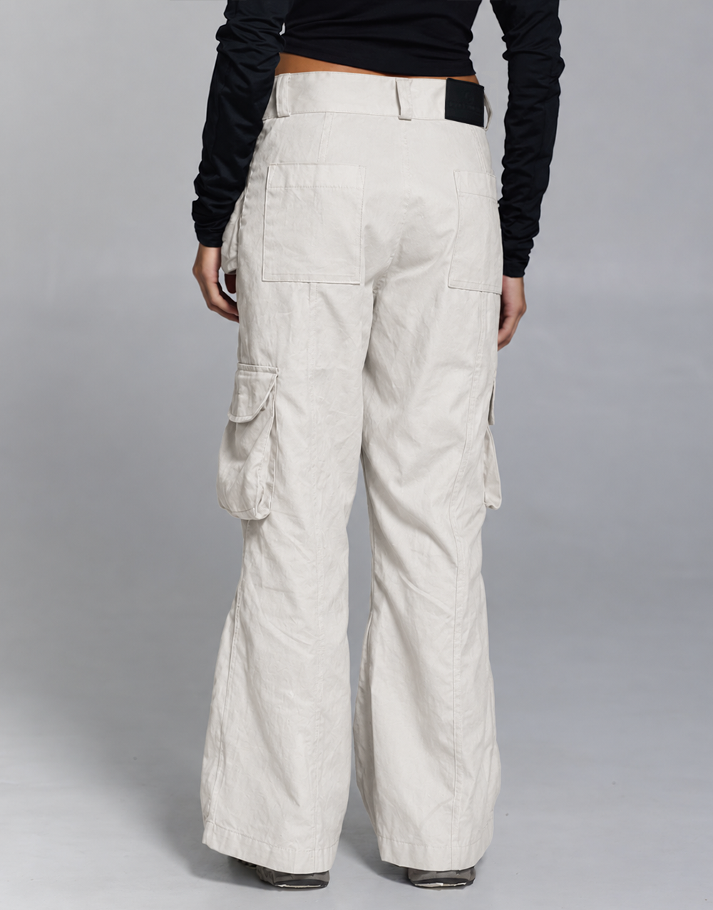 Calça Flare Utilitária Off White