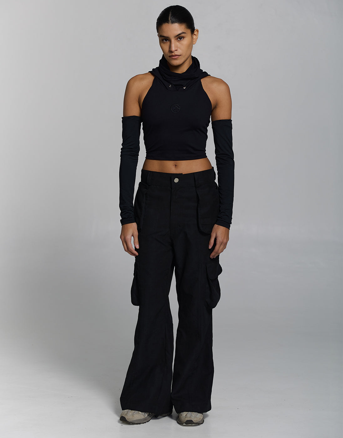 Calça Flare Utilitária Preta