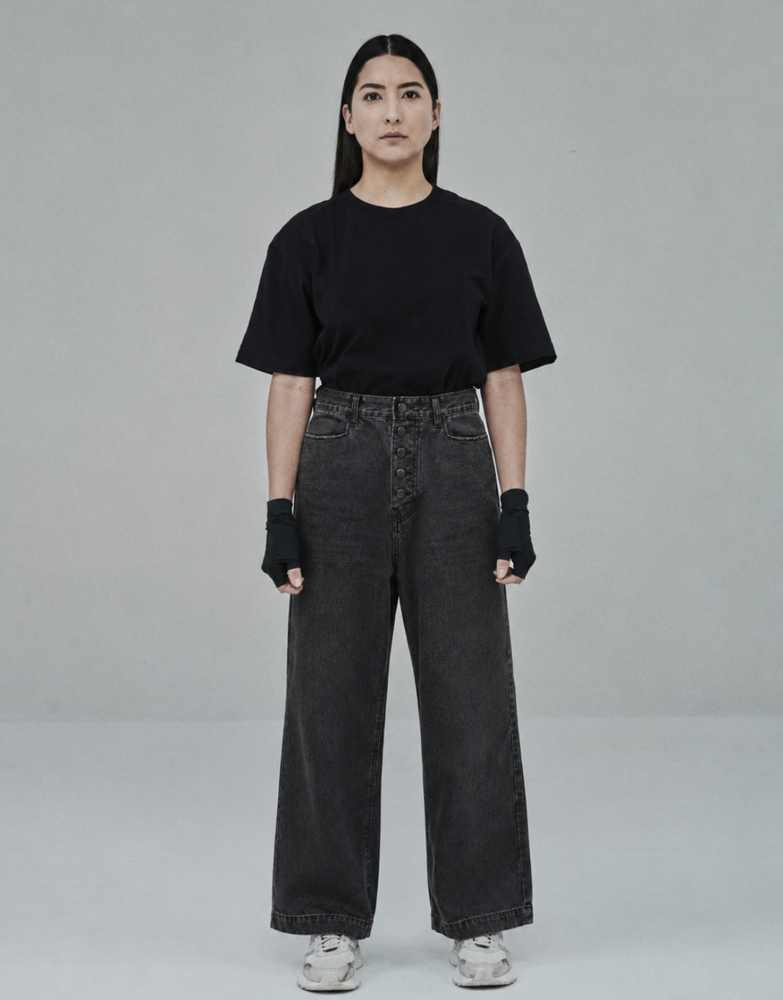 Calça Jeans Wide Preta