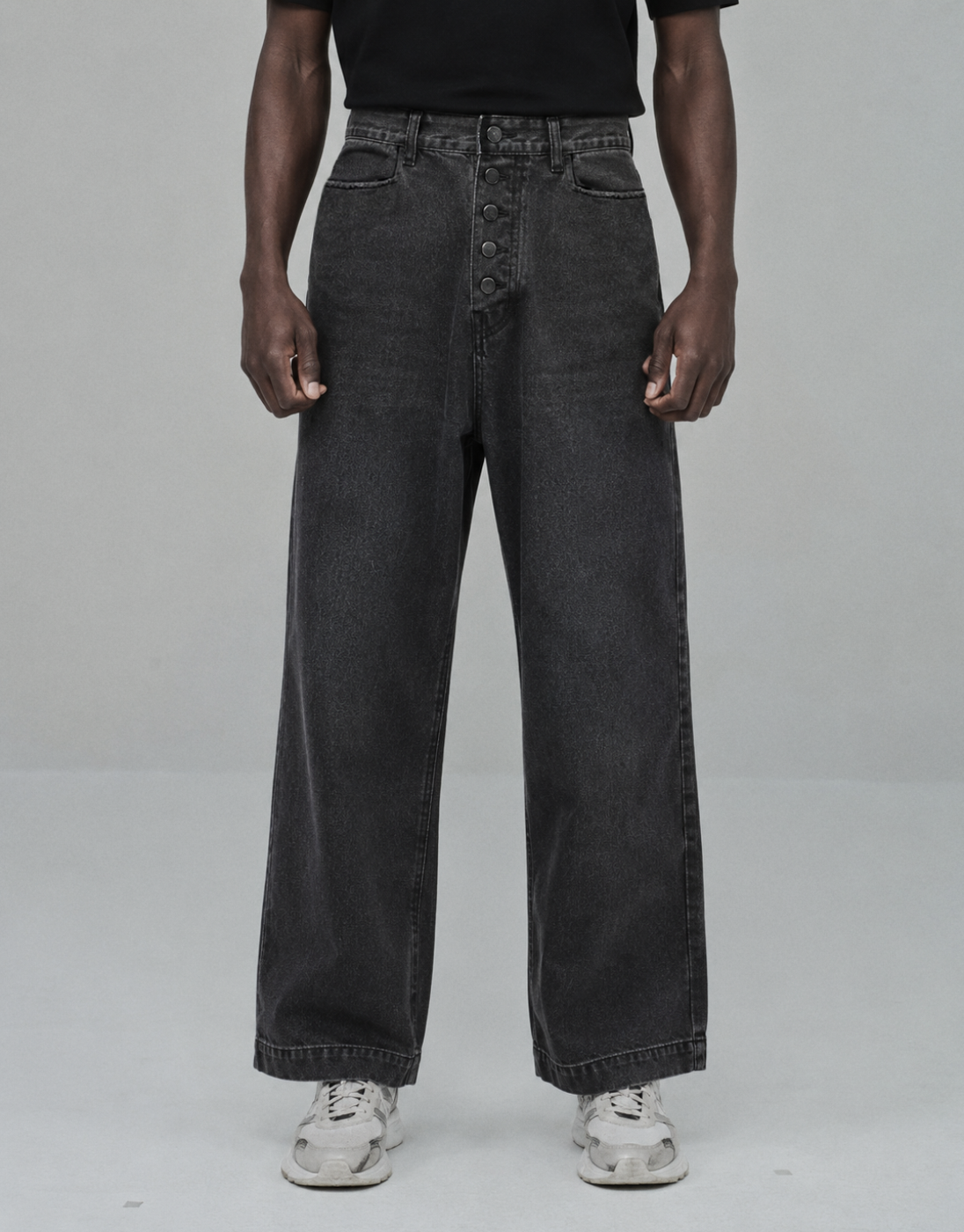 Calça Jeans Wide Preta
