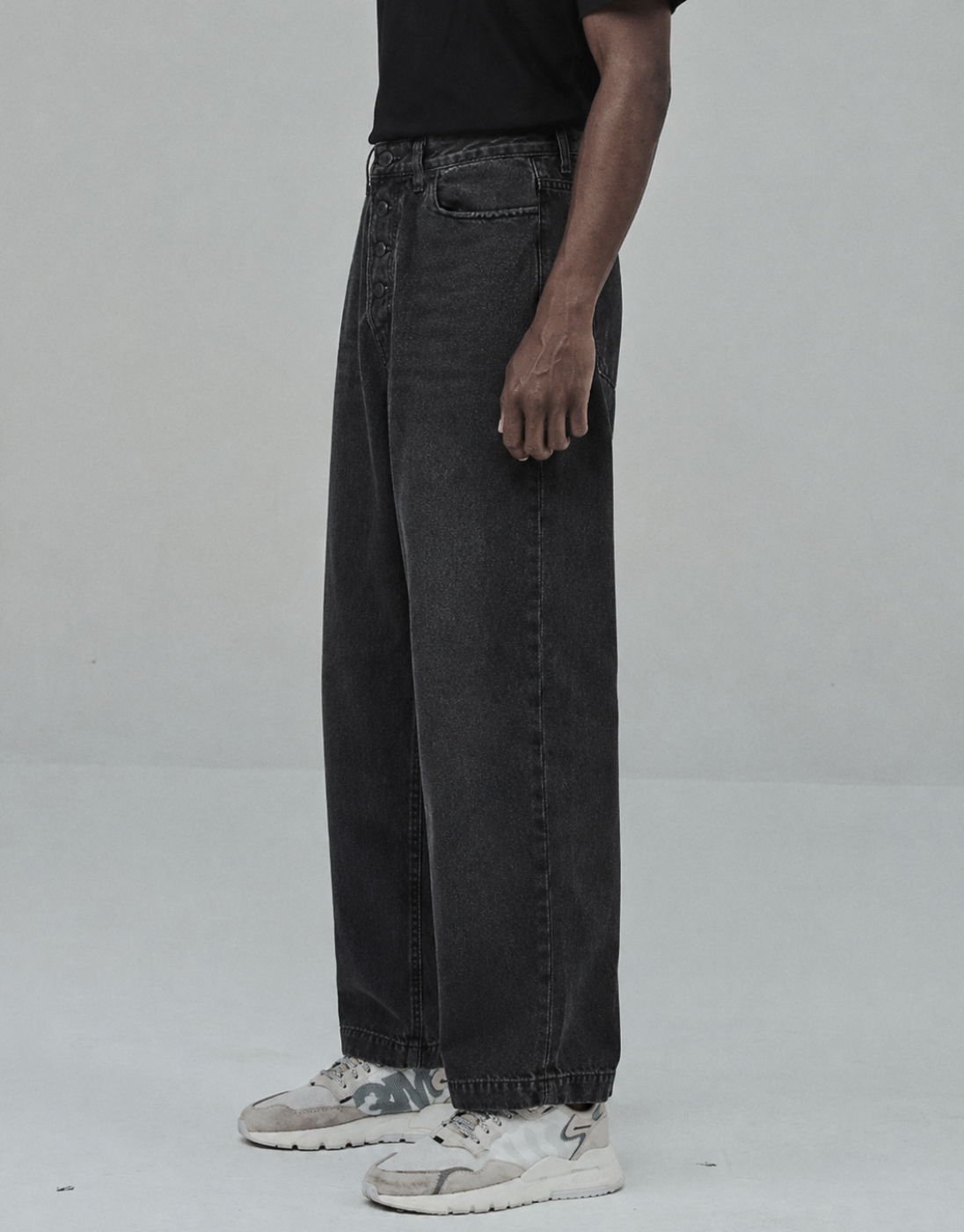 Calça Jeans Wide Preta