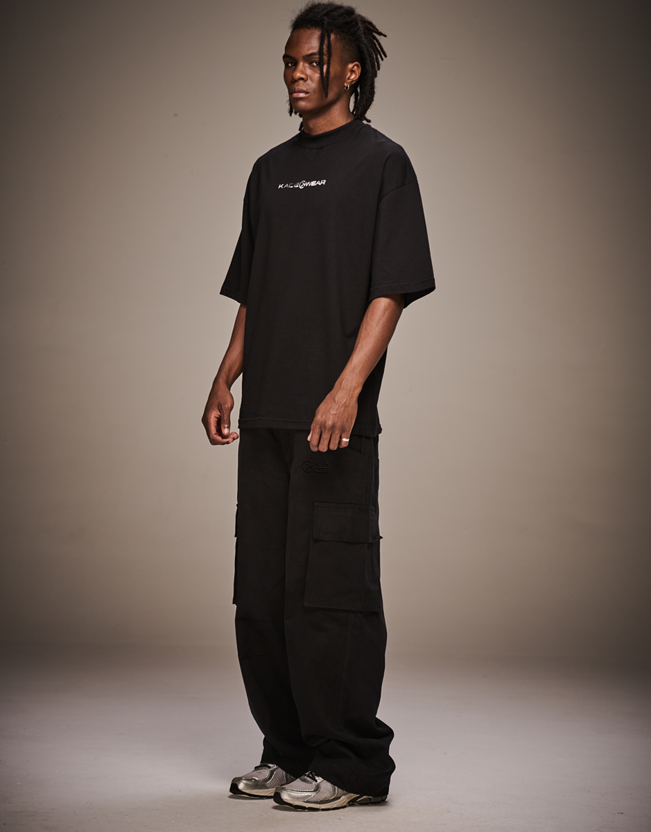 Calça de Sarja Cargo Preta