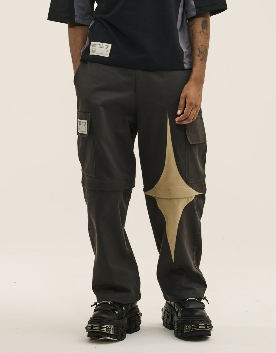 Calça de Sarja Wide Modular Kace x Pitayaq
