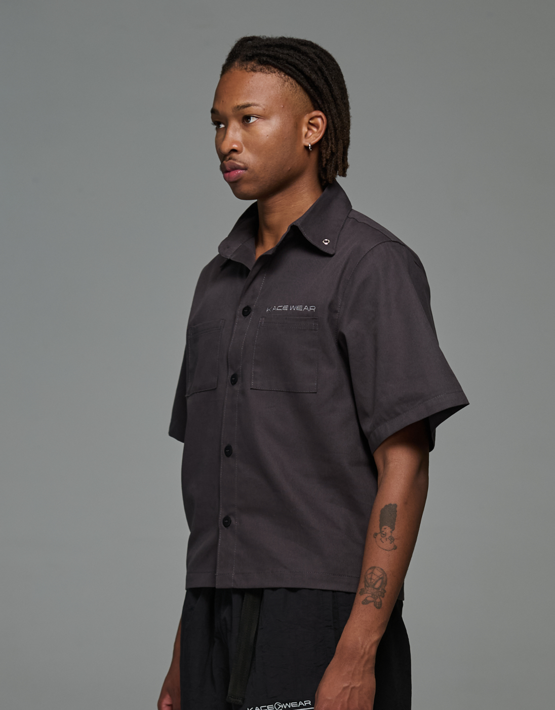 Camisa de Botão Boxy Rework Cinza