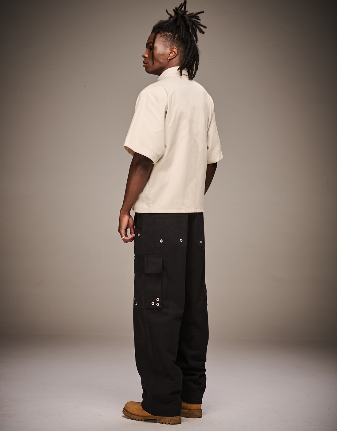 Camisa de Zíper Boxy Rework Creme