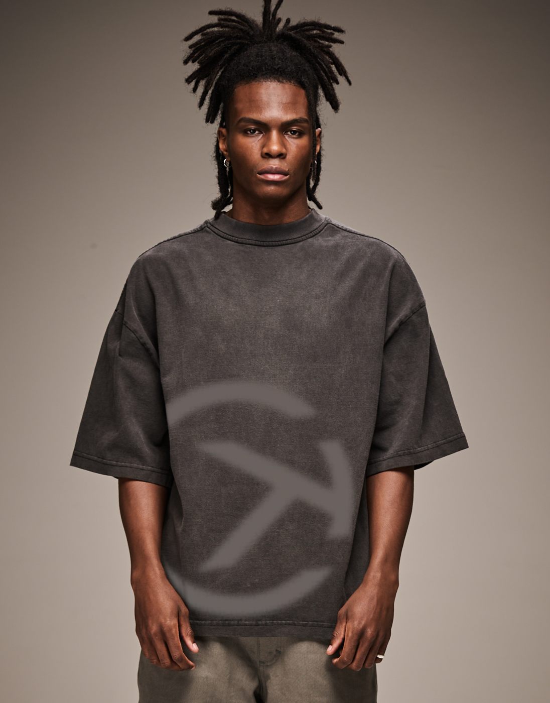 Camiseta Boxy Estonada Sun Cinza