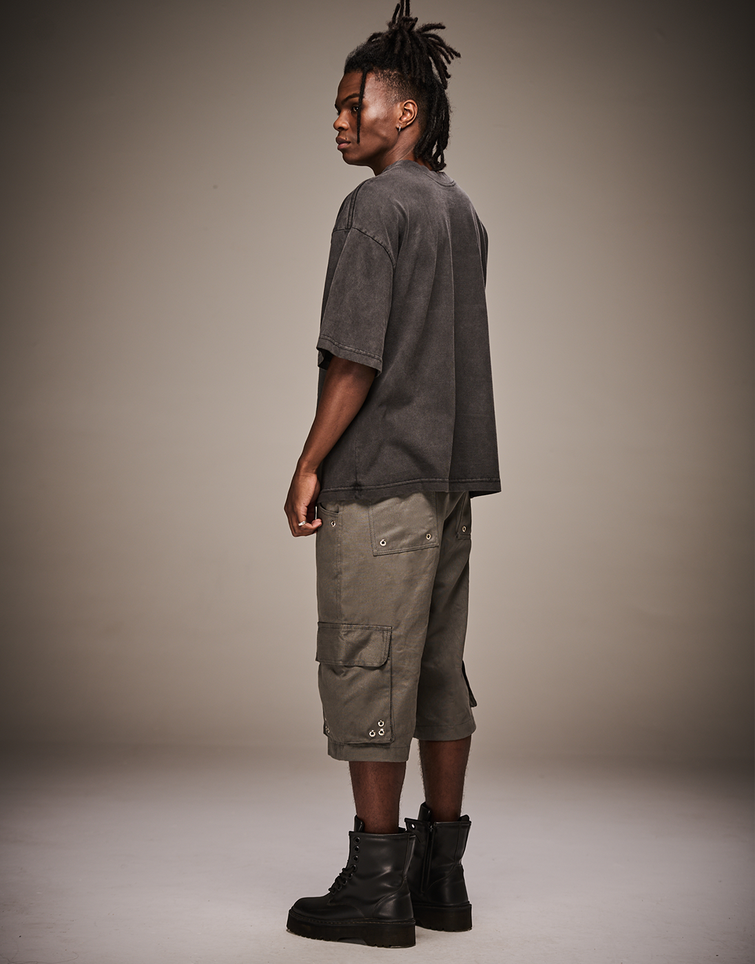 Camiseta Boxy Estonada Sun Cinza