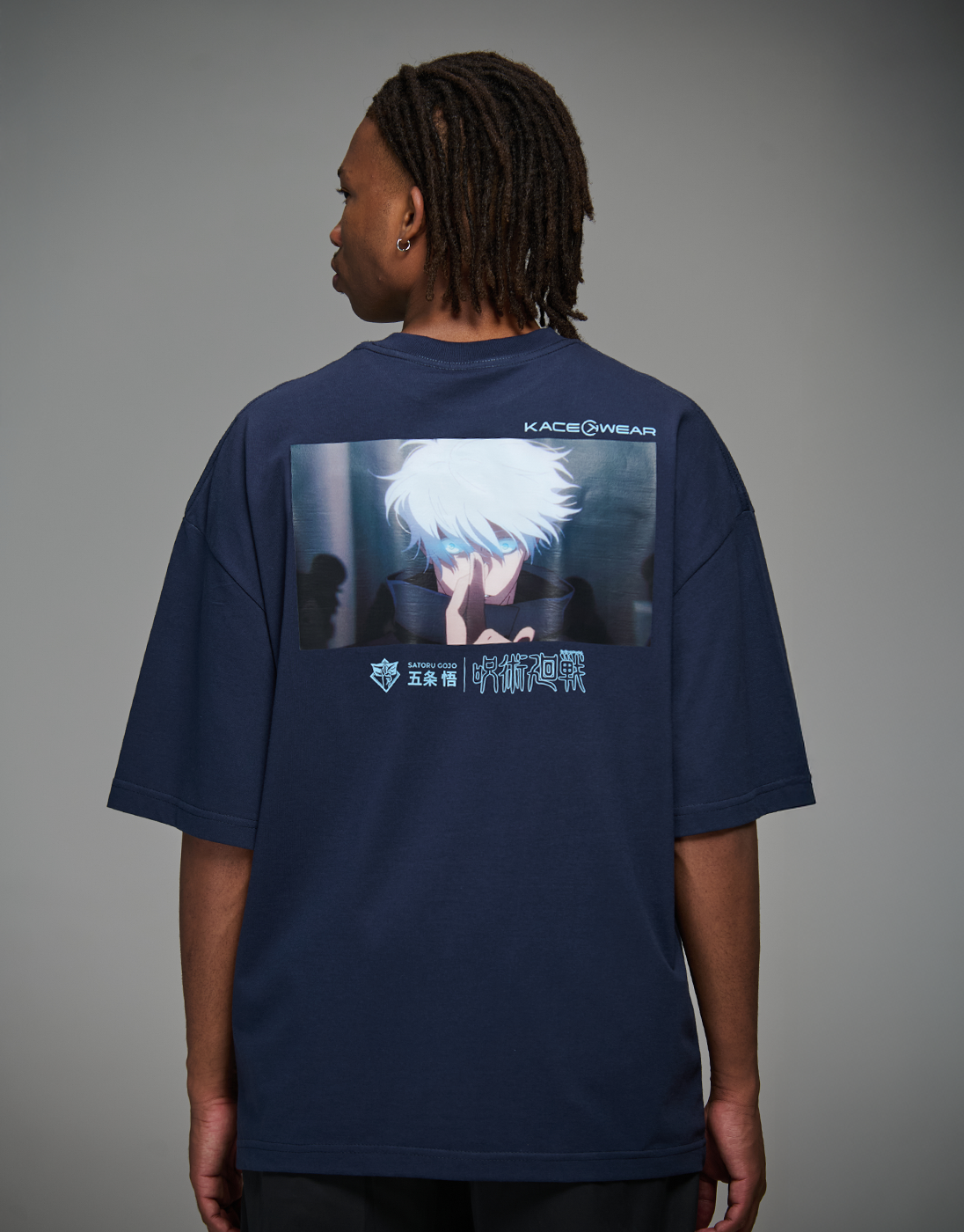 Camiseta Oversized Satoru Gojo JJK x Kace Wear Azul