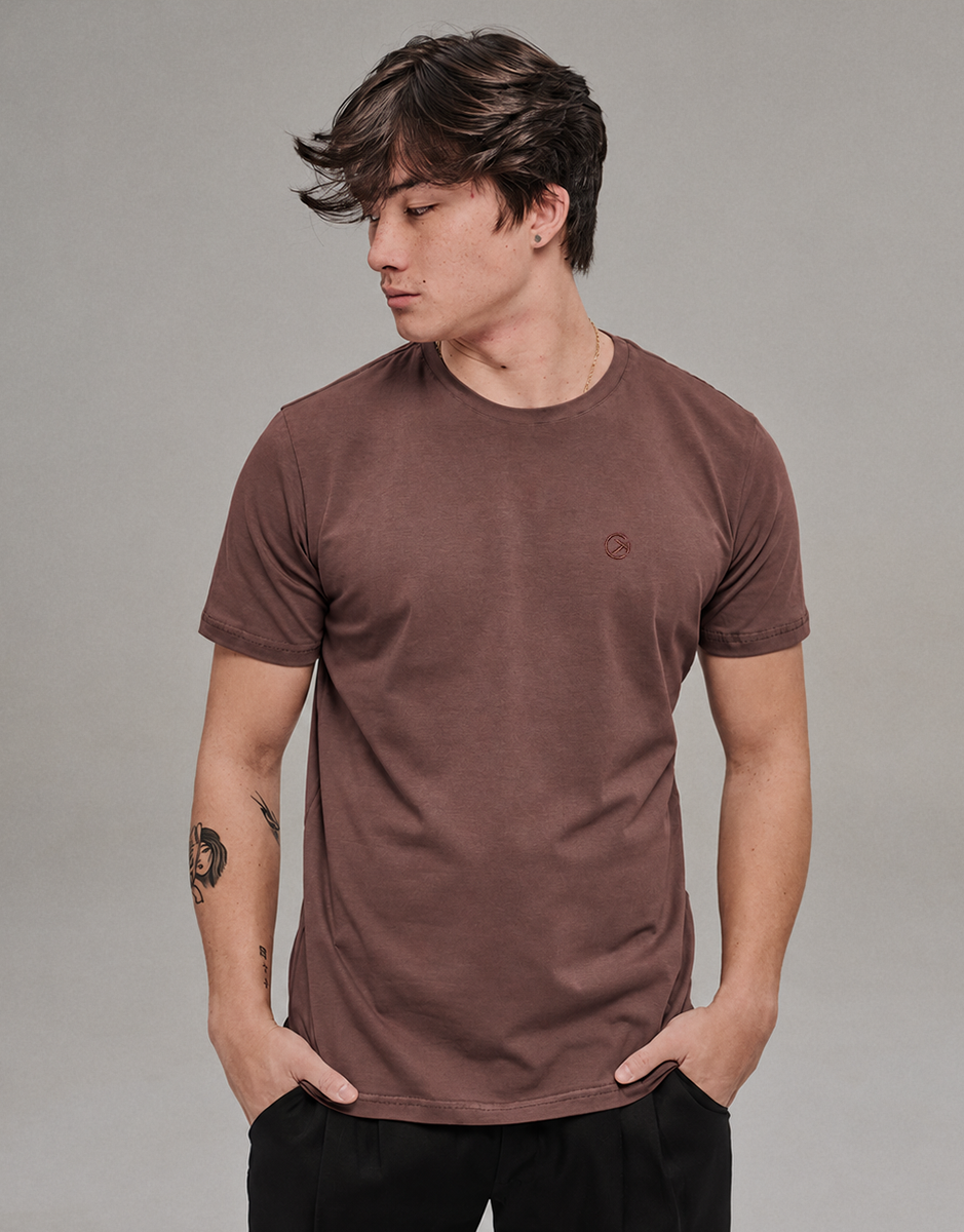 Camiseta Slim KC Marrom