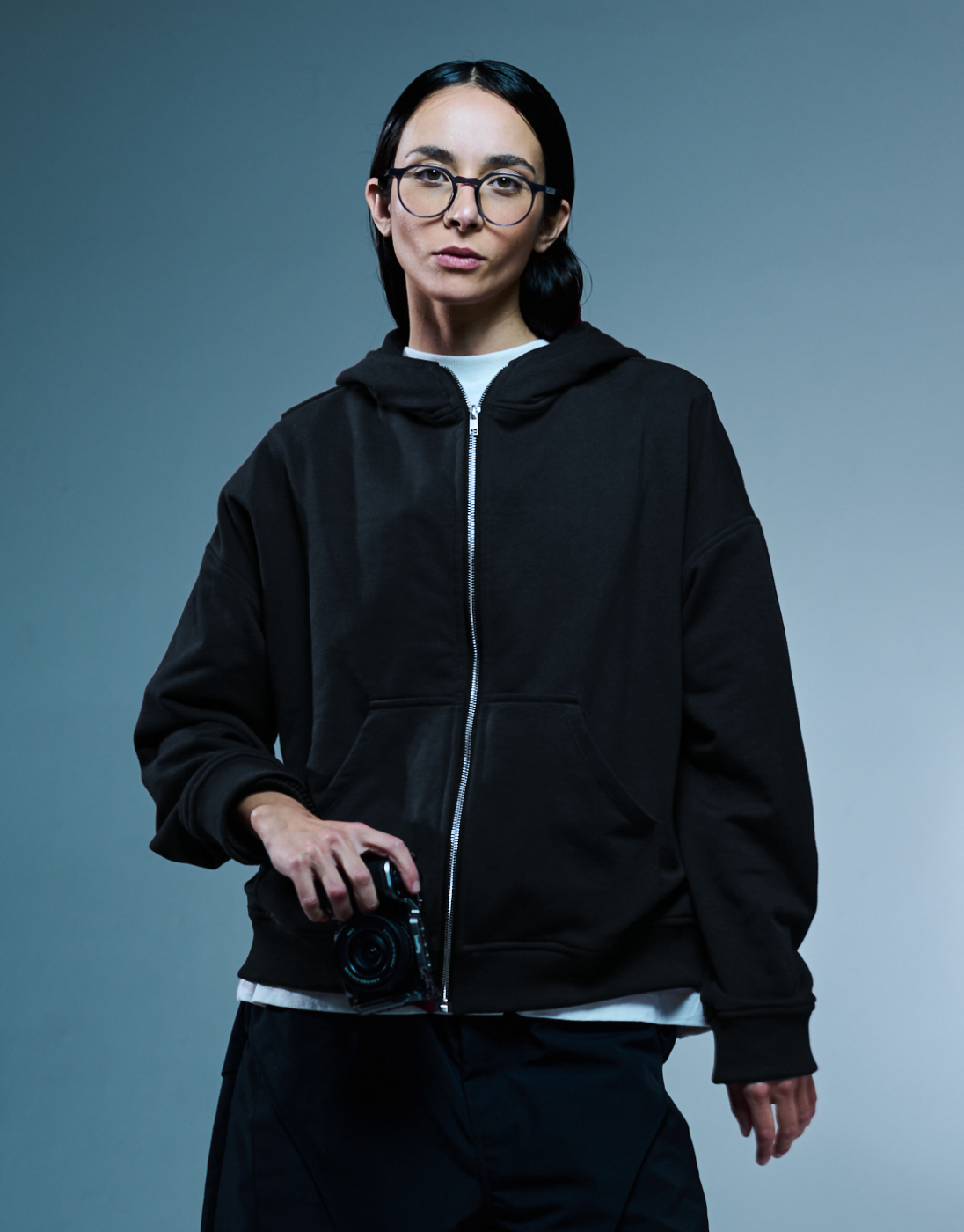 Moletom Oversized Rise Kace Wear x H. Anzai Preto