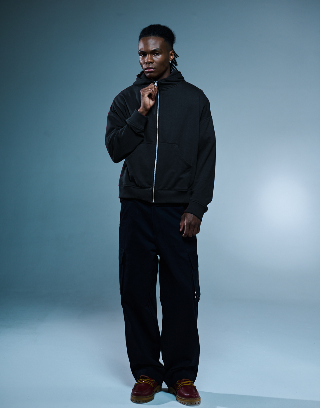 Moletom Oversized Rise Kace Wear x H. Anzai Preto