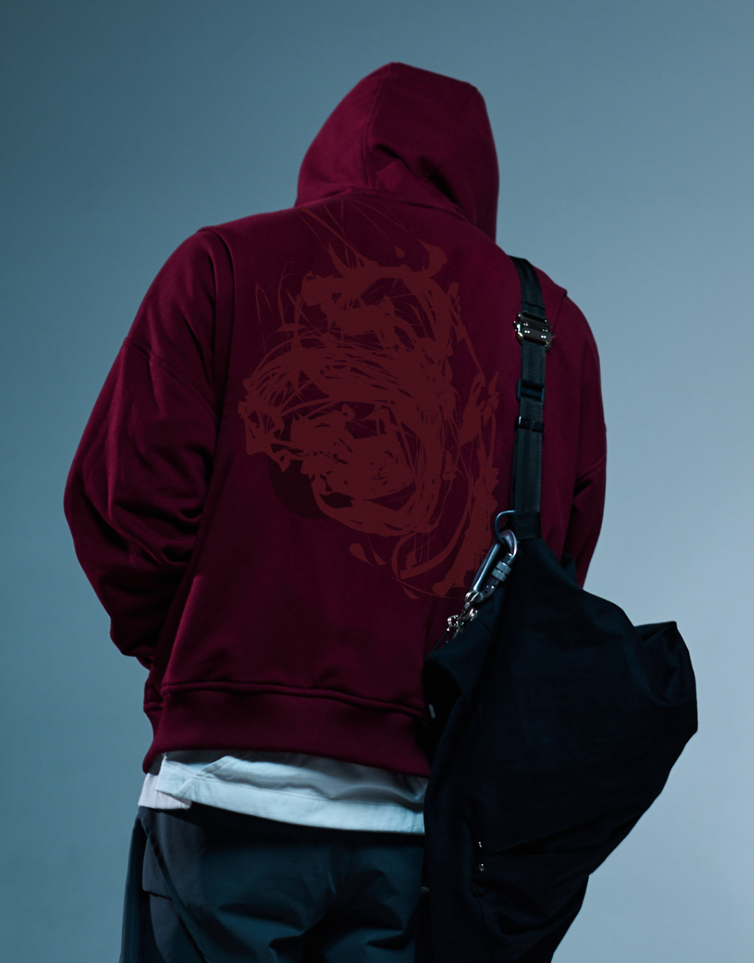 Moletom Oversized Rise Kace Wear x H. Anzai Vinho