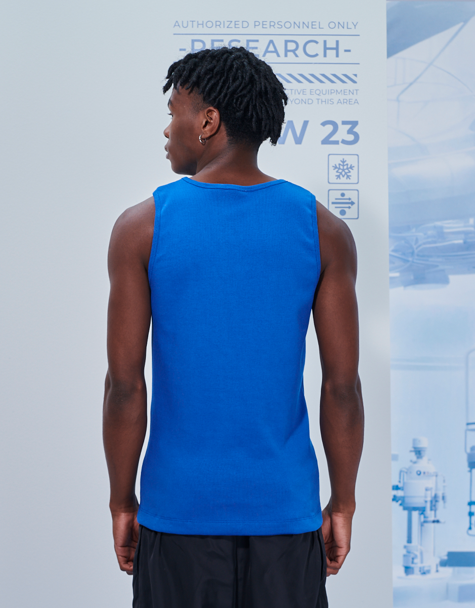 Regata Canelada Slim Lisa Azul Kace Costas
