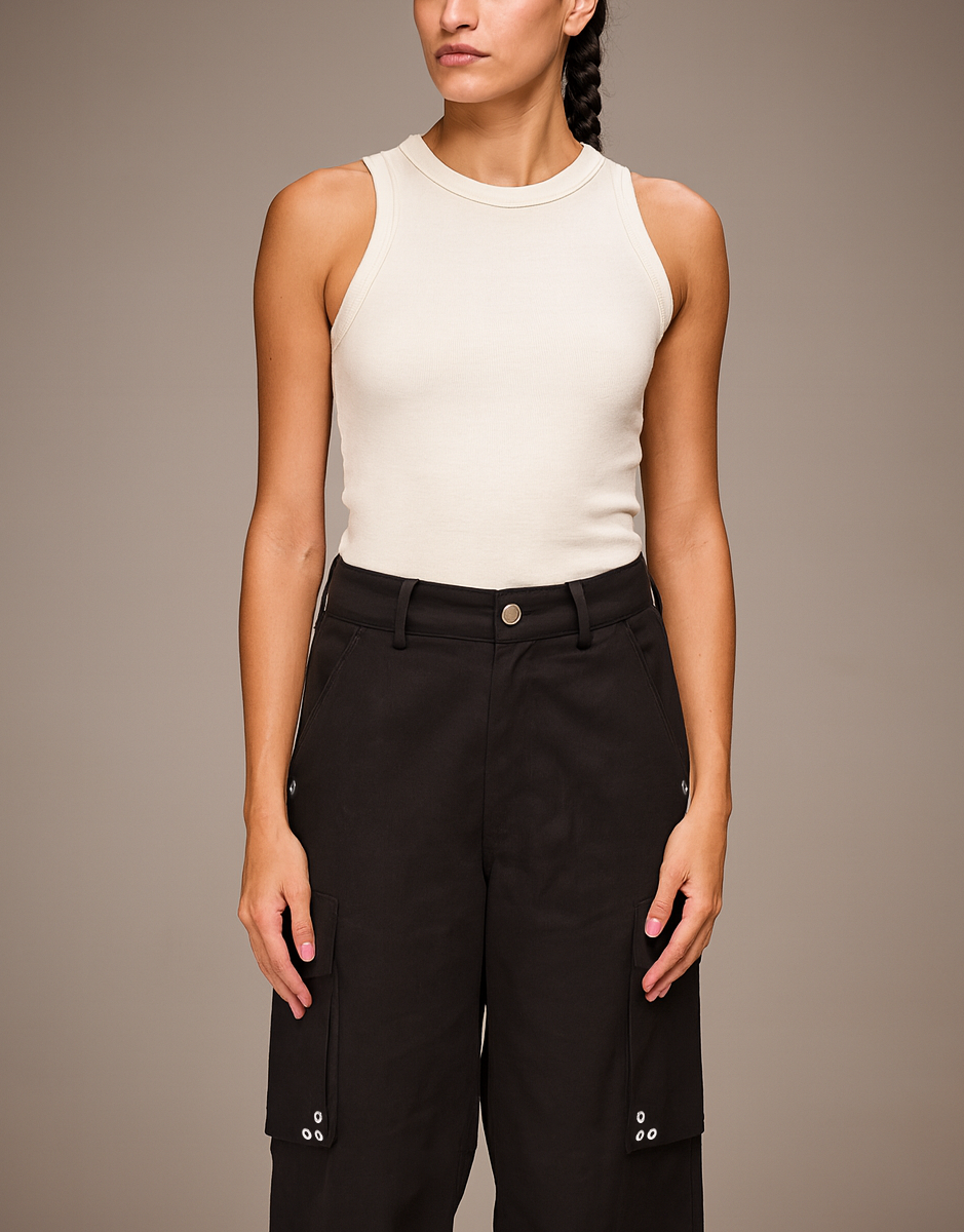 Regata Feminina Canelada Off White
