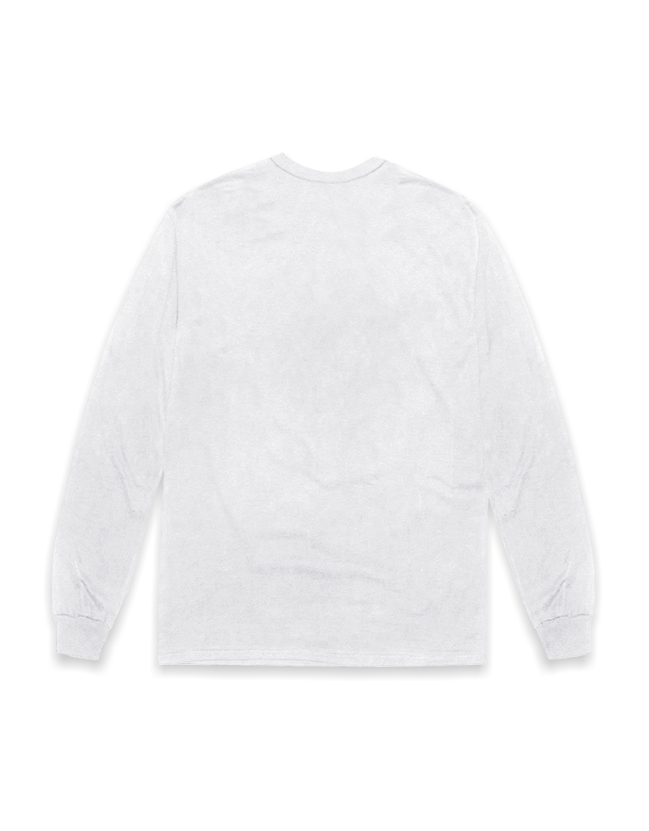 Camiseta Manga Longa Branca Sensitivo Sidoka e Intactoz Costas