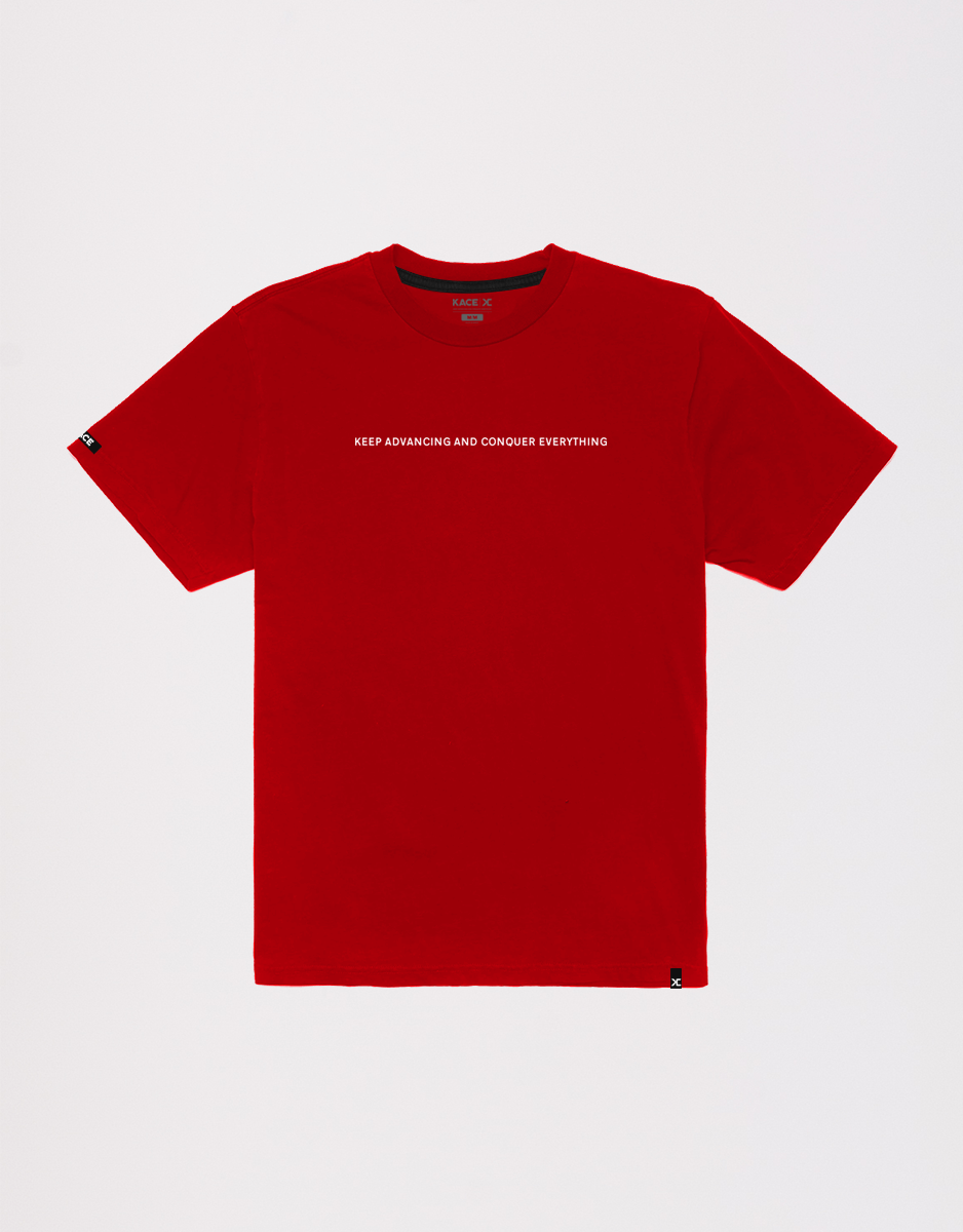 Camiseta Básica Acrônimo Vermelha Kace Frente