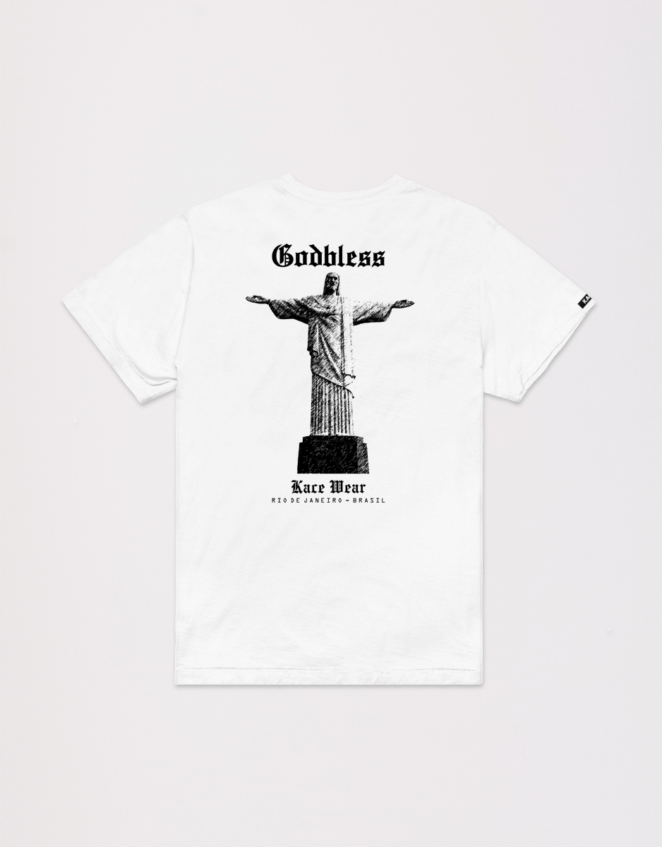 Camiseta Godbless Rio de Janeiro Branca Kace Classics Costas